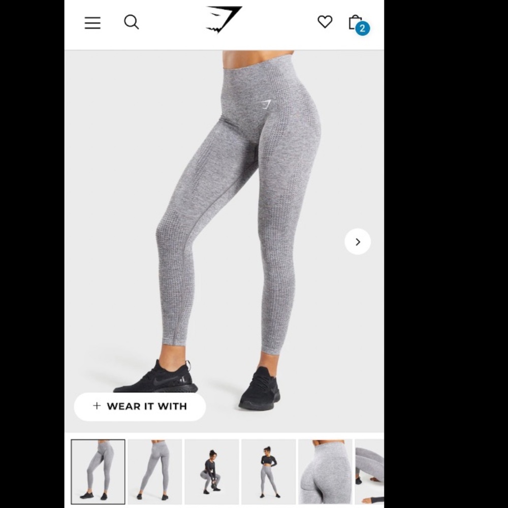 gymshark leggings, size xs